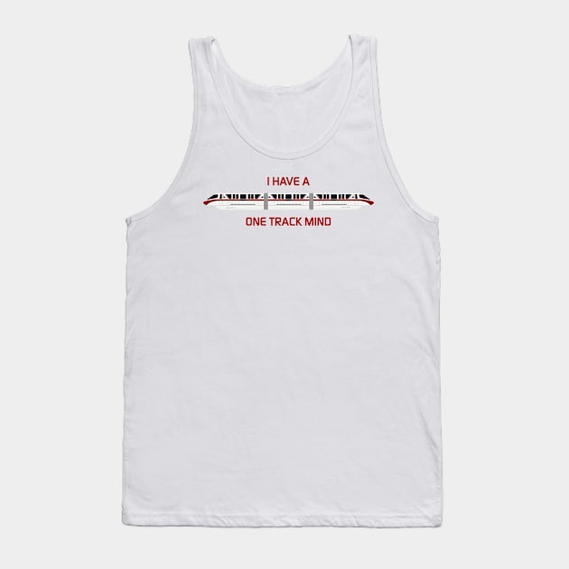 Red One Track Mind Tank Top by Enzwell